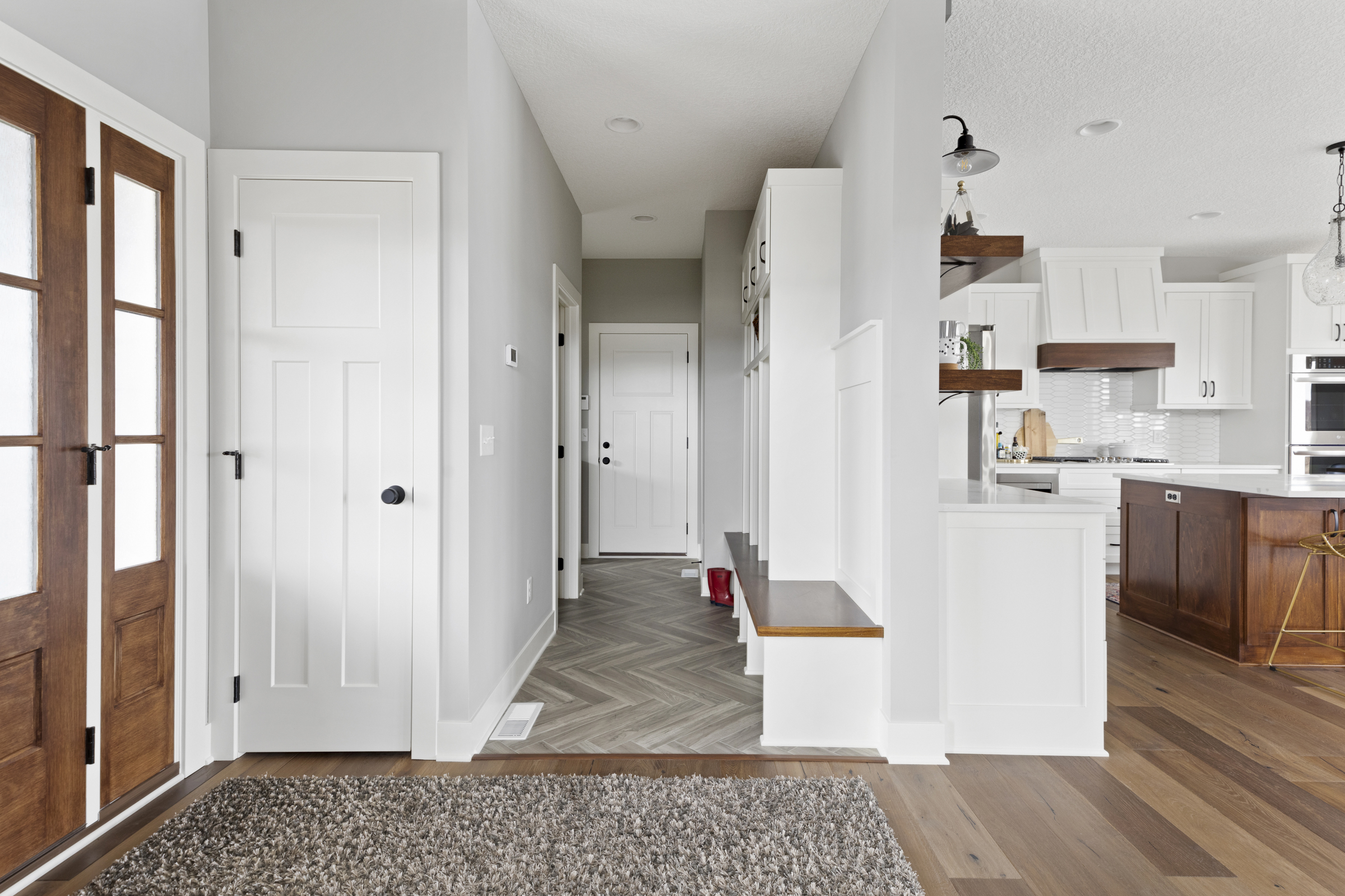 Mudroom, Front Entry, Kitchen